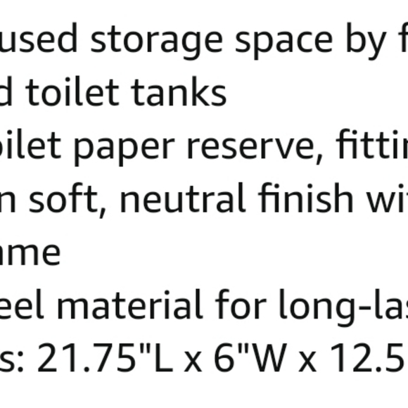 Over-the-toilet Tray with Toilet Paper Holder - Picture 3 of 3